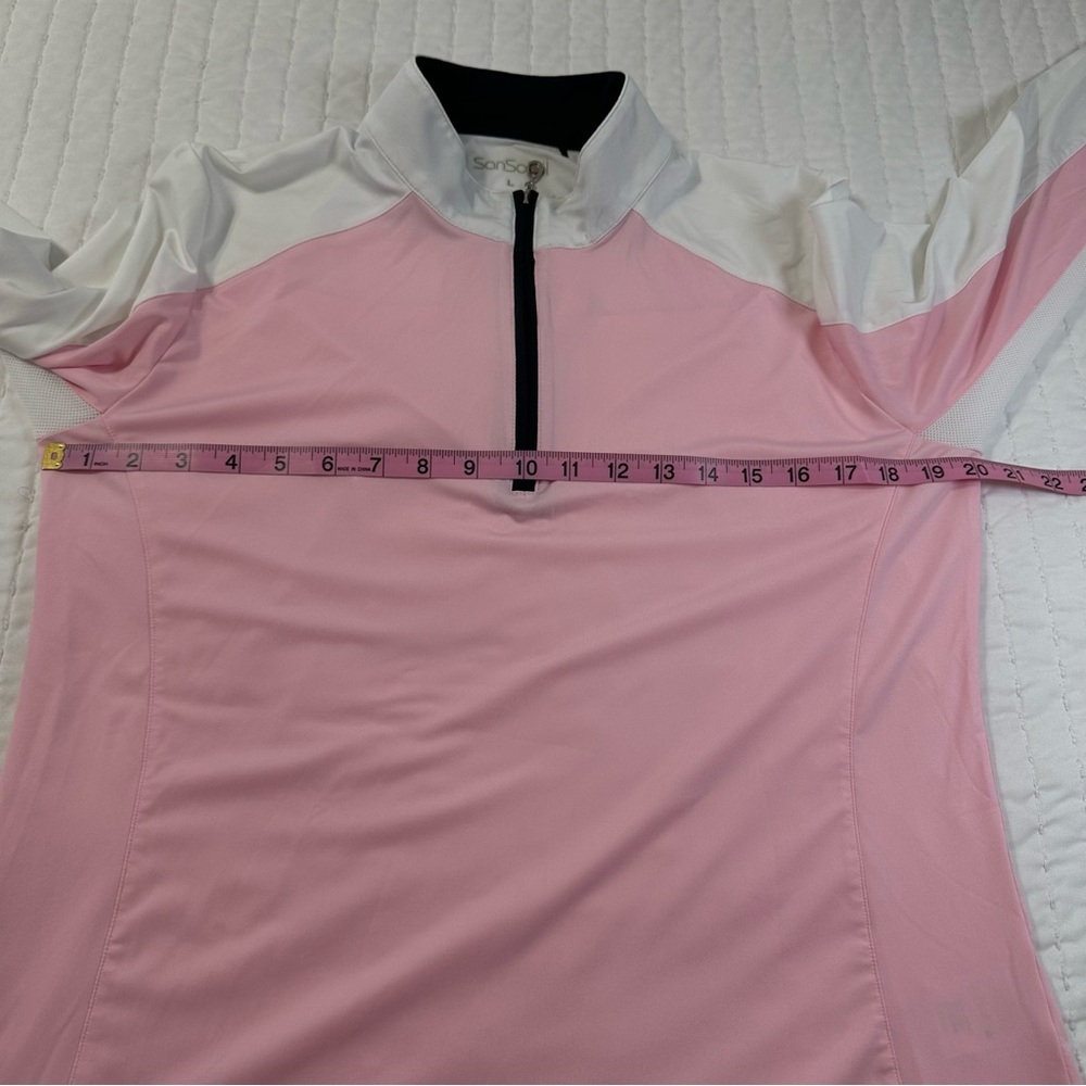 Sansoleil SunGlow Zip Mock Pink And White Long Sleeves UV 50+
Cooling - Picture 5 of 14